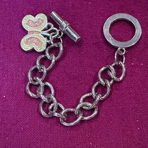Silver Chain Bracelet with Butterfly Charm